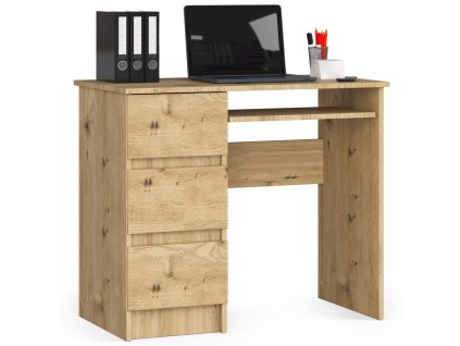 biurko komputerowe a 6 90 cm lewe dab artisan 3 szuflady 9ylgo86sbuai3cw3