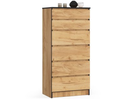 komoda do salonu k 60 cm 6 szuflad dab craft bskm8zpx914y2pde