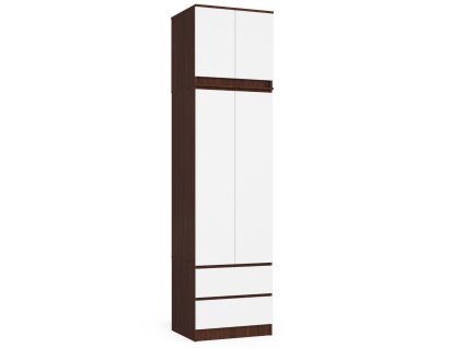 szafa z nadstawka do sypialni 60 cm star wenge biala dxz4kcfgbc3lrvc1