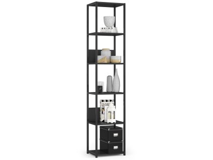 regal loftowy metalowy 40 cm czarny czarny 6 polek 2jdl3zvsatp6dcyg