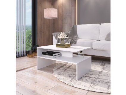 light 1 coffee table white white 70