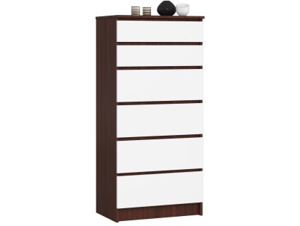 komoda k60 6 szuflad wenge biala z3mo0nfytlrm5hut