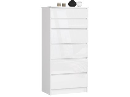 komoda k60 6 szuflad akryl bialy polysk lsixxslkok1uikez