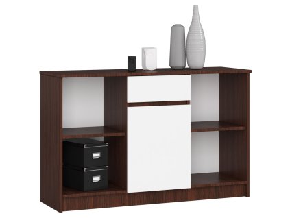 komoda 120 cm b 17 wenge biala 1 drzwi 1 szuflada jng8lcmpd5ogknyx