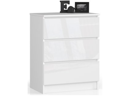komoda k60 3 szuflady akryl bialy wysoki polysk rsqzjlahknkypbzv