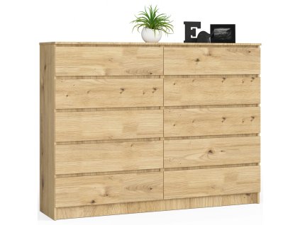 komoda do salonu k 160 cm 10 szuflad dab artisan ajdslybooucghoh9