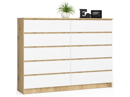 komoda do salonu k 160 cm 10 szuflad dab artisan biala f9mudgx0fobeacnr