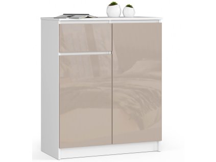 komoda do salonu 80 cm biala cappuccino polysk malqnqcitziz4jj7