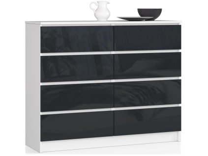 komoda k120 8 szuflad akryl grafit wysoki polysk lepqbwckgre0honk