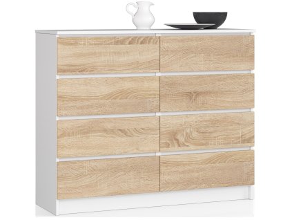 komoda k 120cm 8sz biala sonoma zzemnvmy6venwoze