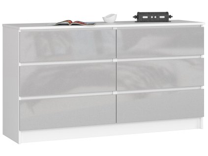 komoda k140 6 szuflad metalik akryl wysoki polysk exbv7eu457efoqln