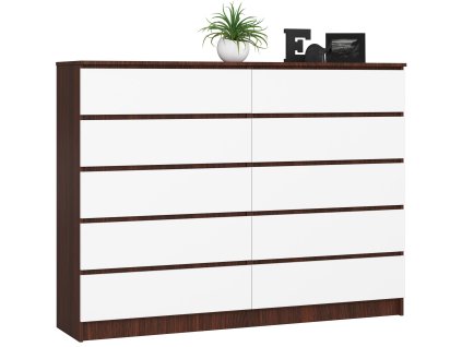 komoda k 160cm 10 szuflad wenge biala rqvgiarspo6pj4ja