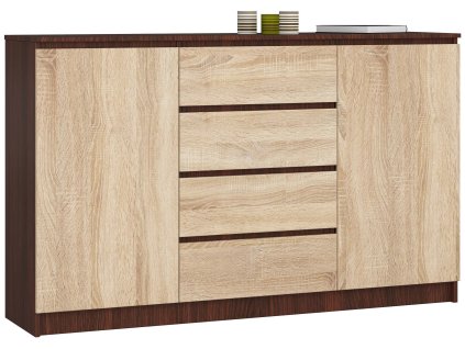 komoda k 160cm 2 drzwi 4 szuflady wenge sonoma mdobr6v1juqvxcea