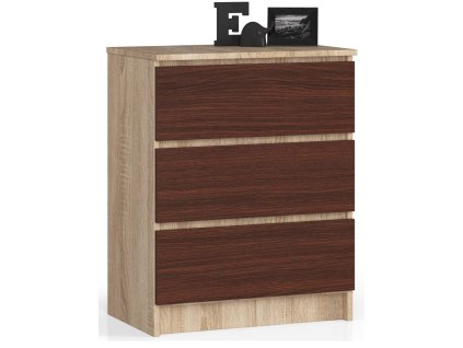 komoda k 60cm 3 szuflady sonoma wenge npc8geulweg3r23v