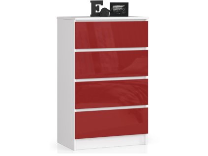 komoda k60 4 szuflady akryl czerwony wysoki polysk oxefyjop5jdspdu5