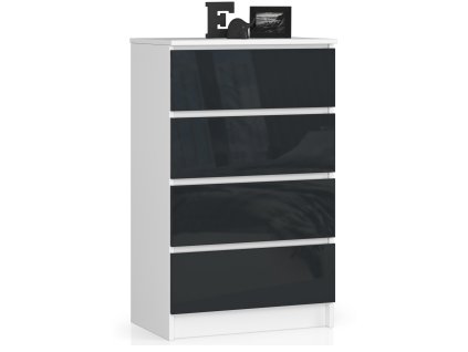 komoda k60 4 szuflady akryl grafit wysoki polysk ymk5itmihpzni0lr
