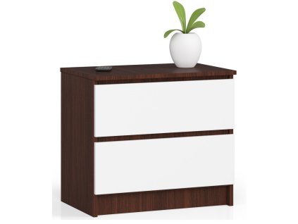 szafka nocna k 60 cm 2 szuflady wenge biala n44srcdk2tygtmhe