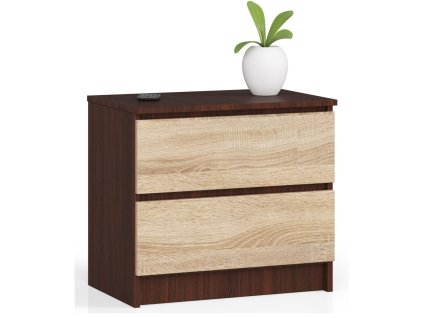 szafka nocna k 60 cm 2 szuflady wenge sonoma 0ux2h84l94u32f7n