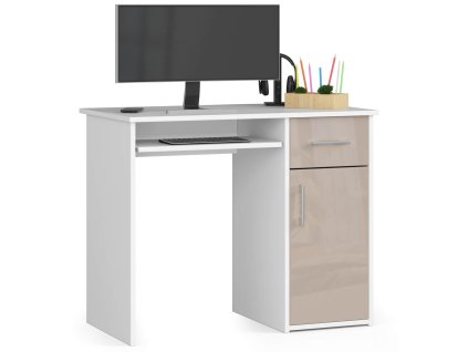 biurko pin 90 cm biale cappuccino polysk 1 szuflada 1 drzwi wolnostojace s4gpe5j3wxwdwz0t