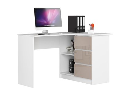 biurko narozne b16 prawe biale cappuccino polysk 3 szuflady zgj2g6hcsy4d54db