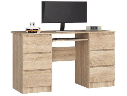 biurko komputerowe a 11 6 szuflad 135cm dab sonoma s5qb2x0injl2xg9n