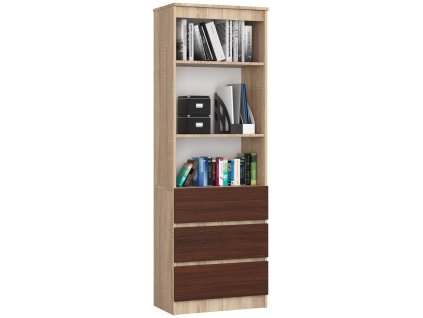 regal biurowy r 60cm clp 3 szuflady 2 polki sonoma wenge adrcdc4swcwvz6mk