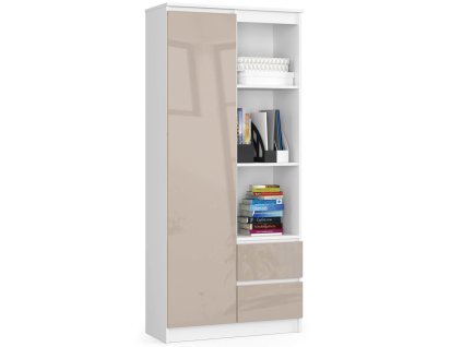 regal biurowy 80 cm r11 bialy cappuccino polysk o2cjjf5gzdbzhywf