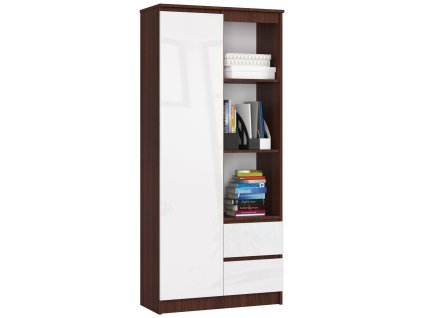 regal biurowy r 80 cm clp r11 wenge bialy polysk vkhwdxgy6x4hby8l