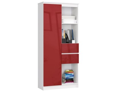 regal biurowy r 80cm clp r15 bialy czerwony polysk jqfpxdz7dwhgqz7h