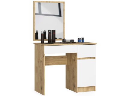 toaletka kosmetyczna z lustrem p 2sl 500x600 prawa dab artisan biala ncxxitf5axctsixk