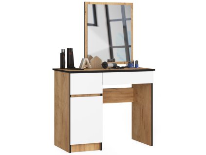 toaletka kosmetyczna z lustrem p 2sl 500x600 lewa dab craft biala mohhjl829j689tpr