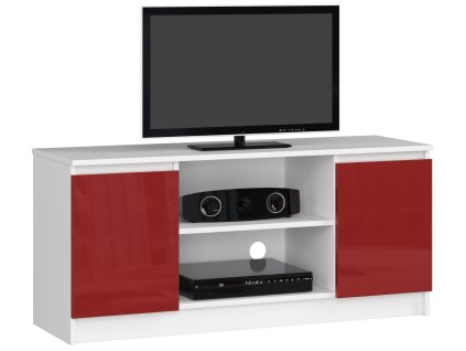 szafka rtv k120 2d 1p czerwony akryl wysoki polysk edzft10qvmaqu1rg