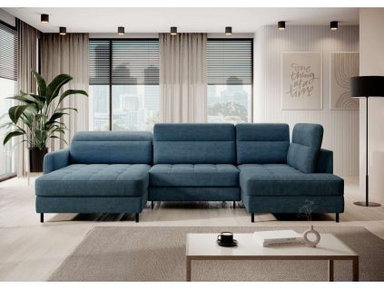 rohova rozkladaci sedacka modra leva 1