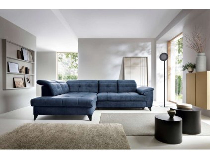 rohova rozkladaci sedacka modra leva