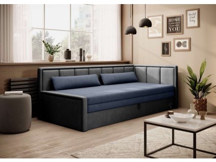 rozkladaci pohovka seda modra prava 1