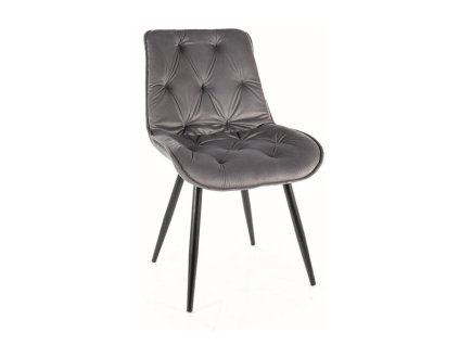 cherryiivcsz krzeslo cherry ii velvet czarny stelaz szary bluvel 14 1