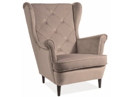 ladyv28 fotel lady velvet bezowy bluvel 28 wenge 1