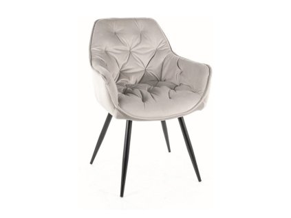 cherryvcjsz krzeslo cherry velvet czarny stelaz j szary bluvel 03