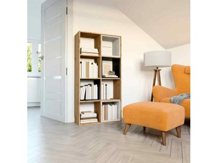 siroka regal kniznica dub artisan louis 2x4 i7kn8yk3tcenawfw xlsbagzfnskajfmm