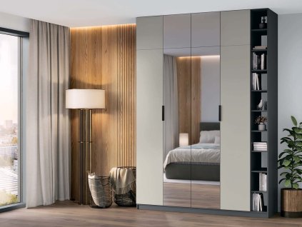 TOM satnik so zrkadlem antracit kasmir