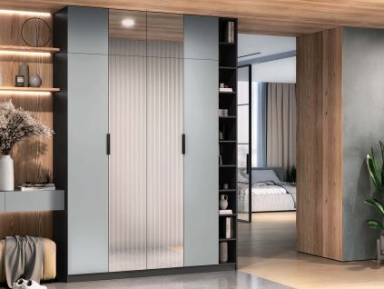 TOM satnik so zrkadlem antracit seda lava