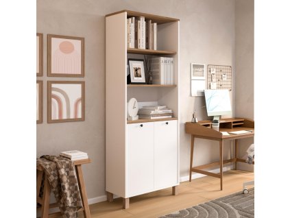 SMART regal s dvierkami biela