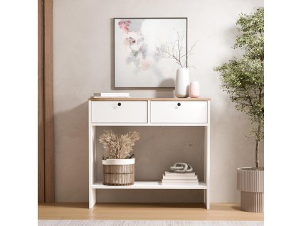SMART konzolova stolik so suplikmi biela