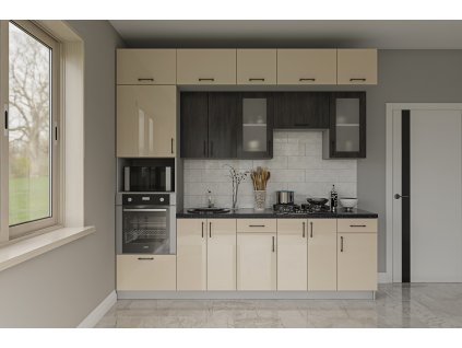 moderna kuchyna glamour3 280 slonova kost leskla dub oygawd6t0p6hq33e