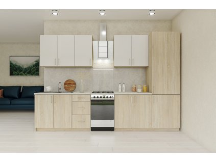 moderna kuchyna modest 260 white sonoma safz49tegc406t4g