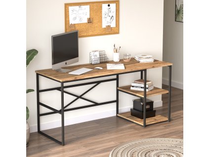 loftovy industrialny pisaci stol borovica vegy 28