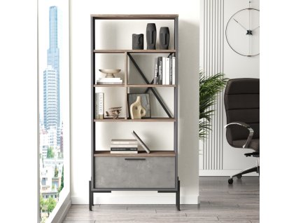 loftove industrialne regal kniznica orech beton antracit vs4 ln4tllutl32ejfx6