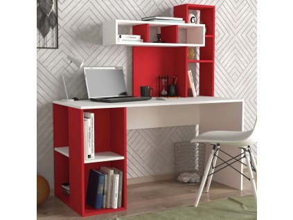 lora designovy psaci stul bila cervena mb8lgtupyyrzkvtx