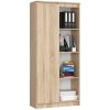 regal biurowy r 80cm clp 1 drzwi 4 polki dab sonoma lgzutiy9btpojxlk