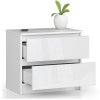 szafka nocna k 60 cm 2 szuflady bialy akryl wysoki polysk 8qa6l9dwi7rjd6ux